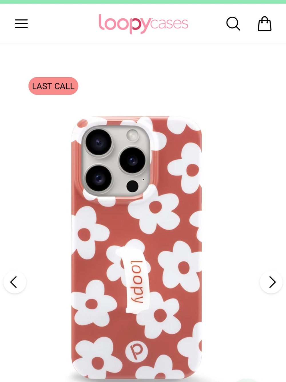 iPhone 15 Auburn Daisies Loopy Case